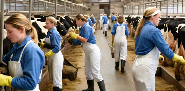 Dairy workers are at risk from bird flu